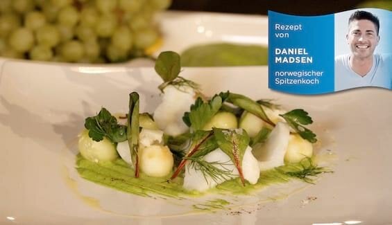 Kabeljau auf Erbsenpüree