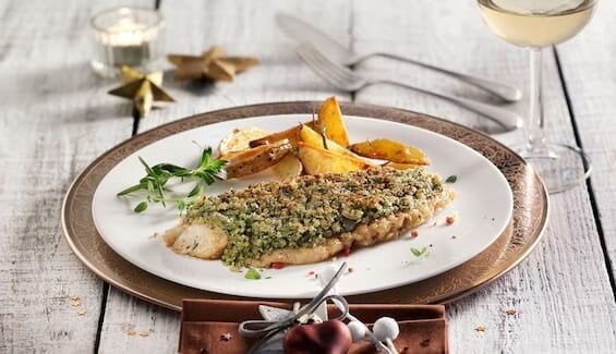 Filet vom Schellfisch unter der Kräuter-der-Provence-Kruste