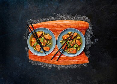 Fjordforellen-Sashimi mit Ponzu-Sauce